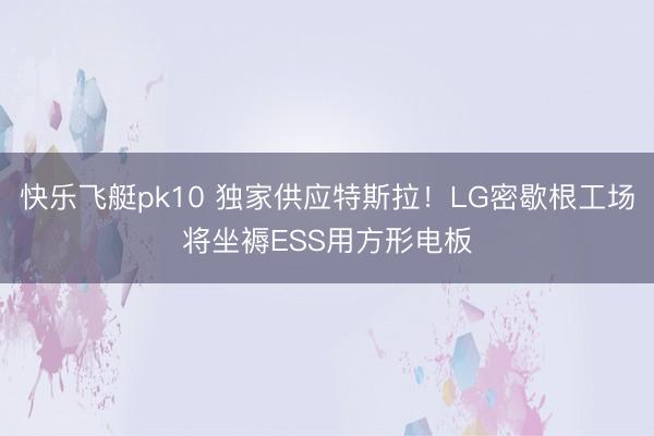 快乐飞艇pk10 独家供应特斯拉！LG密歇根工场将坐褥ESS用方形电板