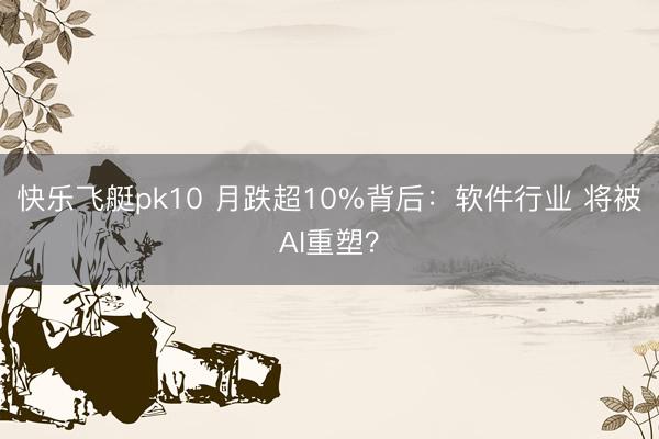 快乐飞艇pk10 月跌超10%背后：软件行业 将被AI重塑？